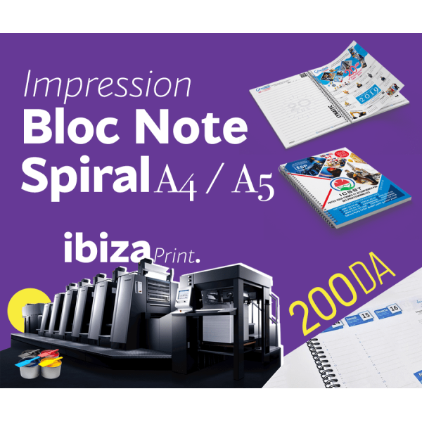 BLOC NOTE SPIRALE 50 Pages